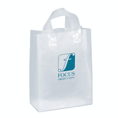 Customized Sparkle Frosted Shopper Bags
