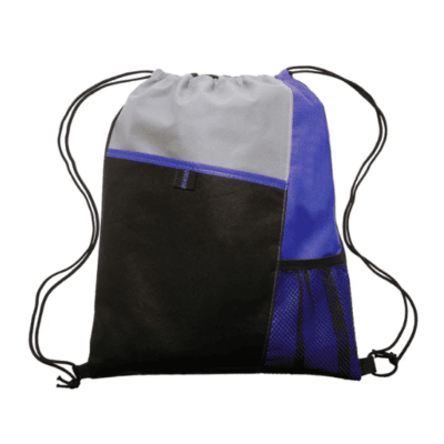 Drawstring Backpack With Side Pocket
