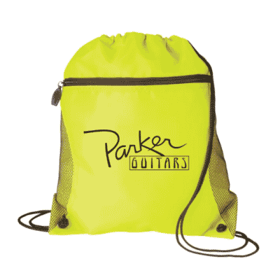 Fluorescent Yellow Drawstring Backpack