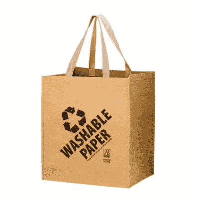 Marketing Typhoon Washable Kraft Paper Grocery Tote Bags