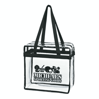 Printed Clear Tote Bags with Zipper